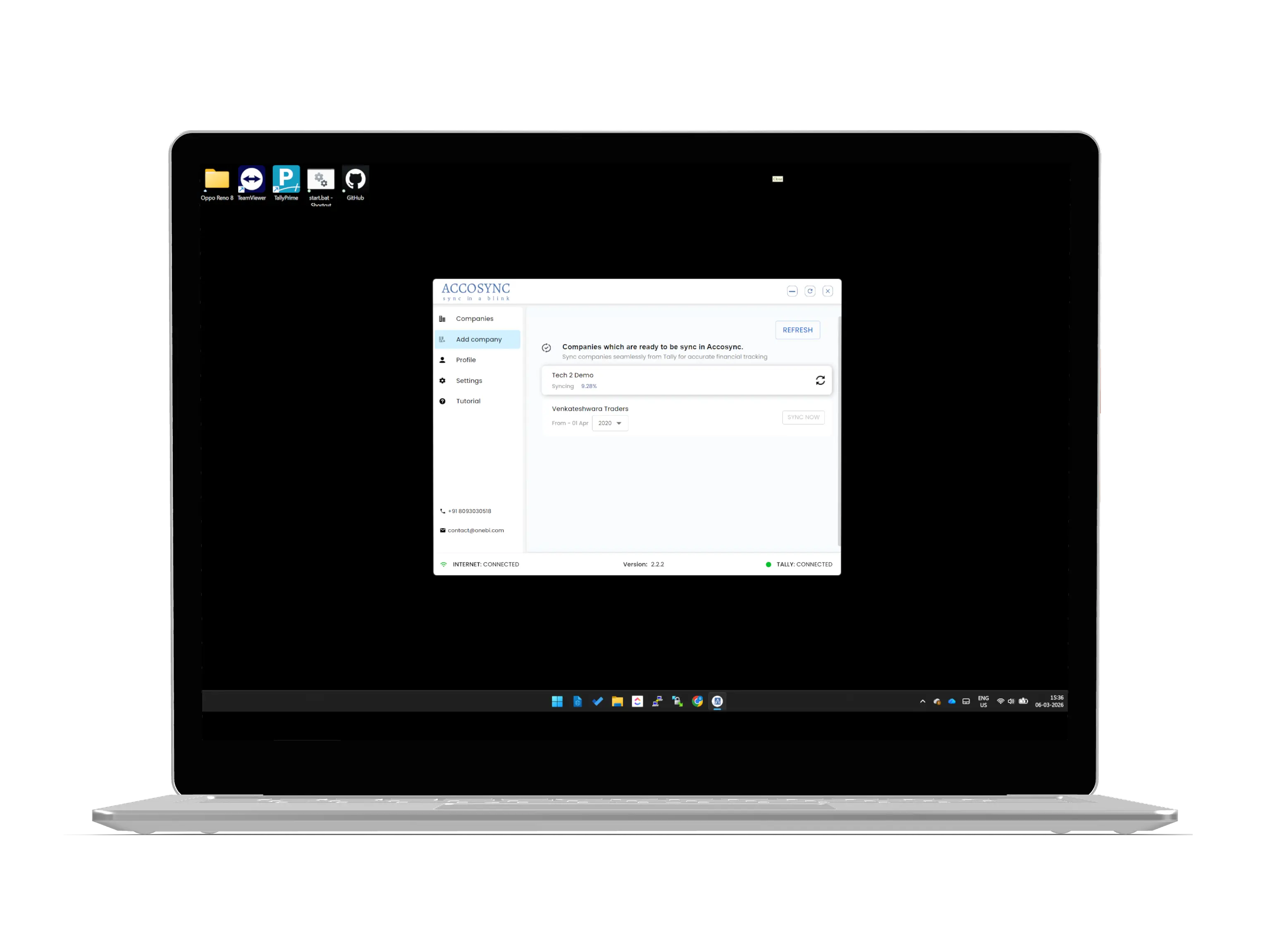 Accosync PC Connector Setup